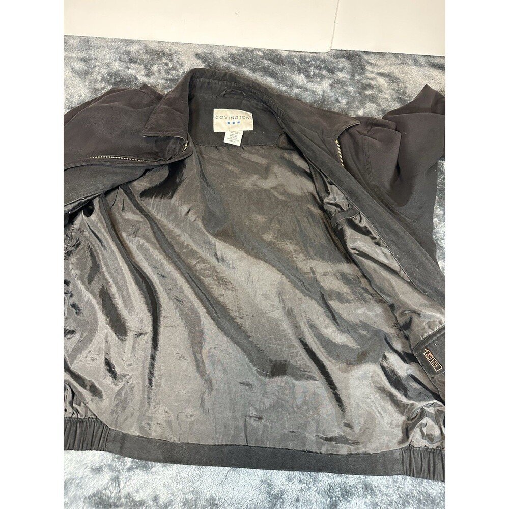 Covington Men's Outerwear Jacket Zipper Front Long Sleeve Black Size Size M - Picture 8 of 11